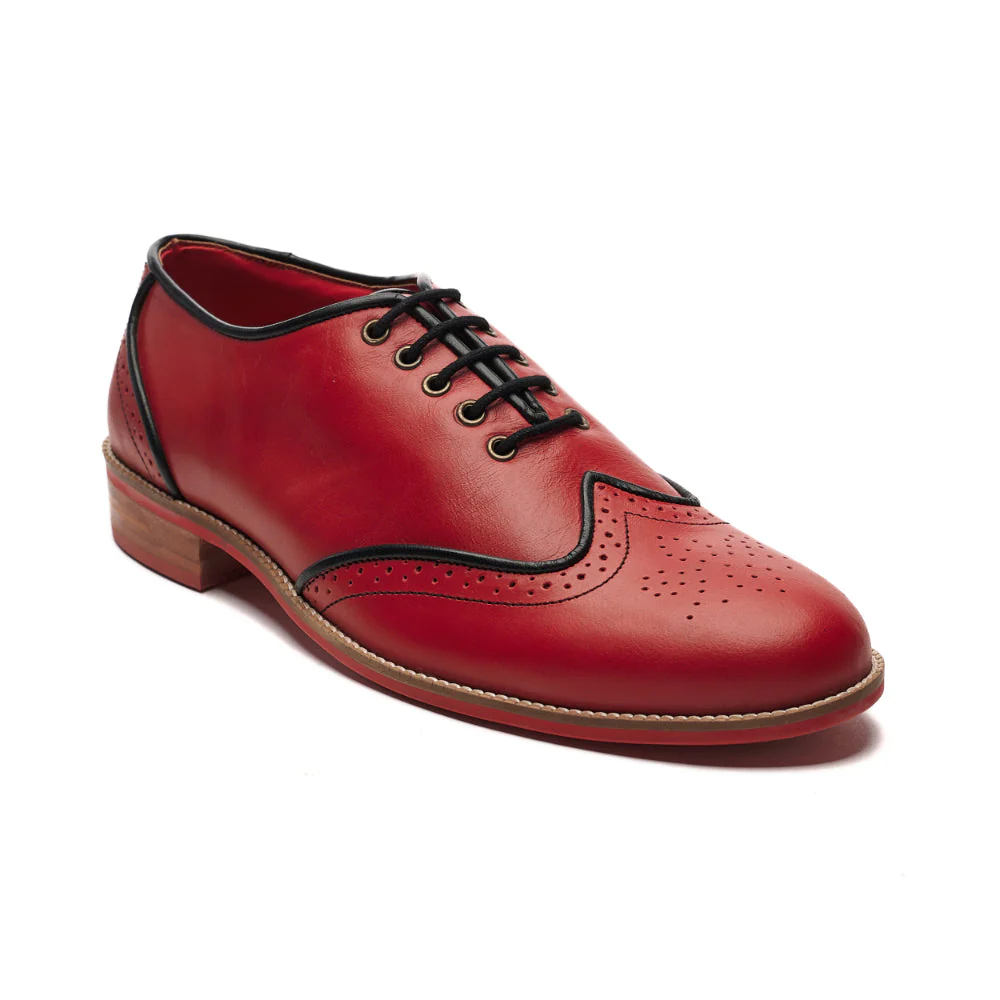 Core Brogues Men – Crimson - Image 5