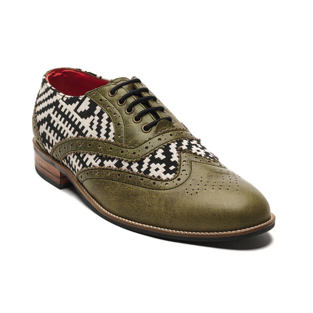 Texo Brogues Men – Olive - Image 5